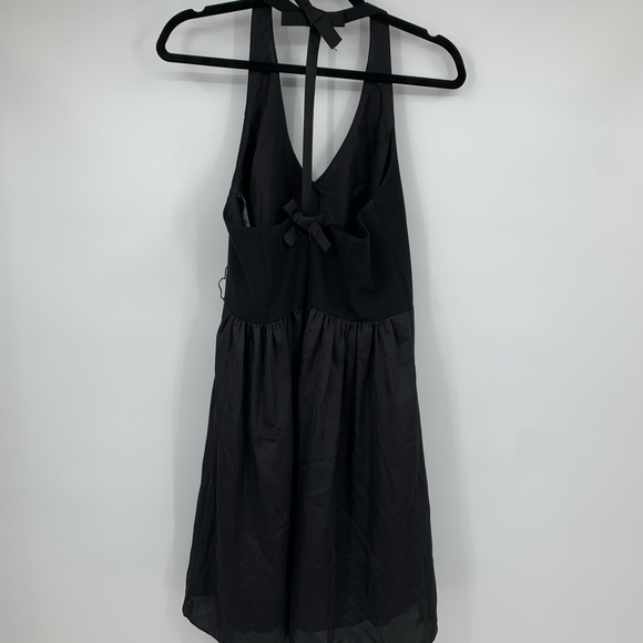 Vera Wang Dress 8 Halter V Neck Black pockets - Picture 5 of 8
